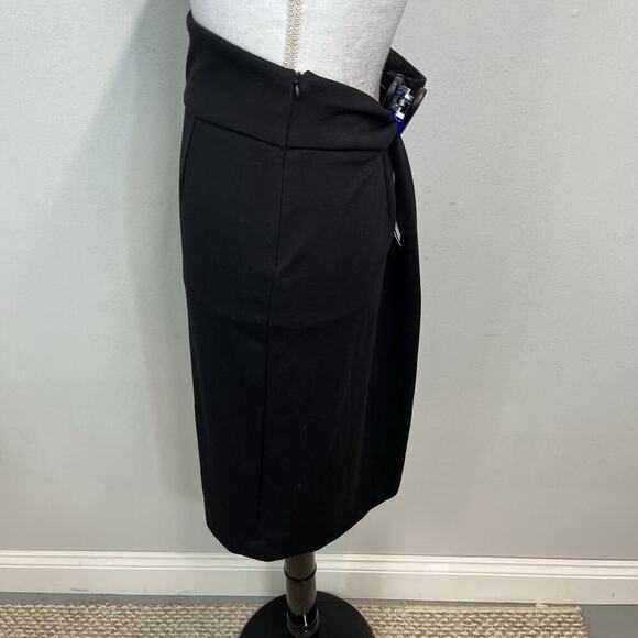Premise Studio Skirt size 8 Black Pencil Knee Stretch Ponte Knit Career Casual - Picture 4 of 6
